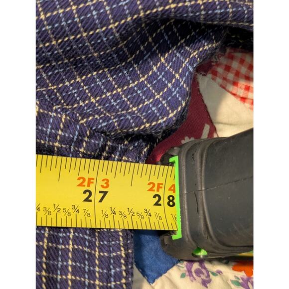 Bobby Jones Collection Woven in Italy Navy Plaid Button Down Shirt Mens Sz XXL - Picture 8 of 10